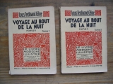 CÉLINE, Louis-Ferdinand ; SERVEAU, Clément (ill.) Voyage au bout de la nuit. Paris, J. Ferenczi et fils. 1935. Deux volumes brochés.