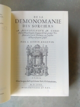 BODIN, Jean. De la démonomanie des sorciers. Georg Olms Verlag, Hildesheim, Zürich et New York, 1988. Reproduction de l\'édition de 1580 à Paris. Relié