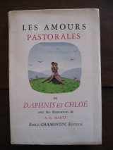 LONGUS. MARTY, André-Édouard (ill.) Les amours pastorales de Daphnis et Chloé. Paris, Émile Chamontin, 1934. Édition limitée.